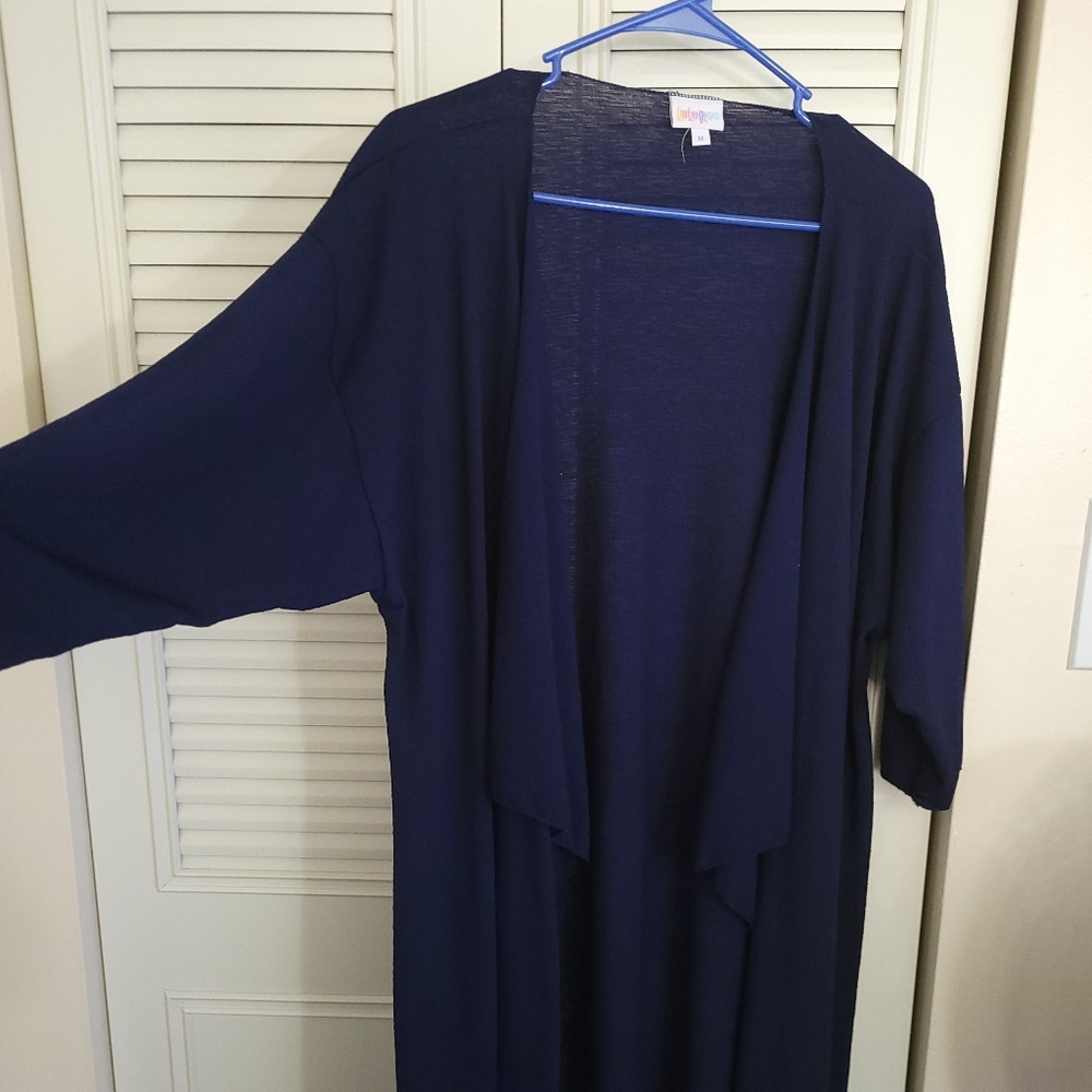 LuLaRoe navy blue duster/kimono Size M